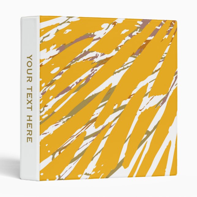 Golden Brush Elegance 3 Ring Binder (Front/Spine)
