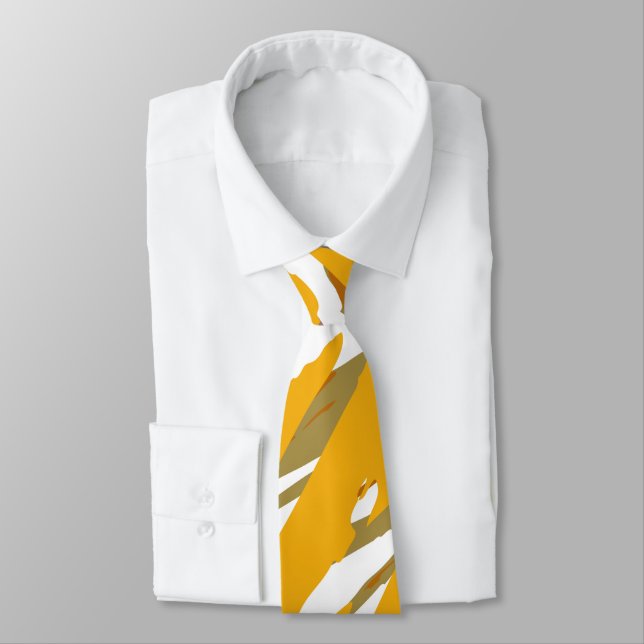 Golden Brush Elegance Neck Tie (Tied)