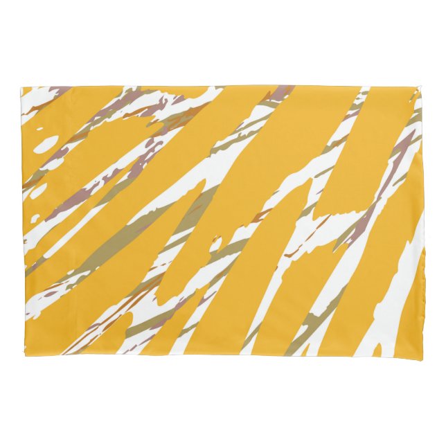 Golden Brush Elegance Pillow Case (Front-Left)