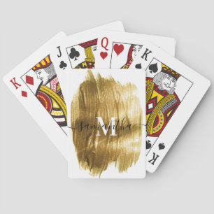 Golden Brush Poker Cards