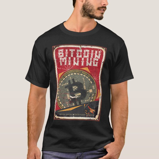 Golden BTC Bitcoin Crypto Mining Outfit Fashion Gr T-Shirt (Front)