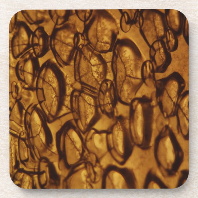 Golden Bubbles Beverage Coaster (Front)
