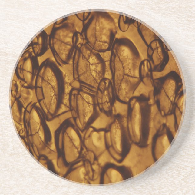 Golden Bubbles Drink Coaster (Front)