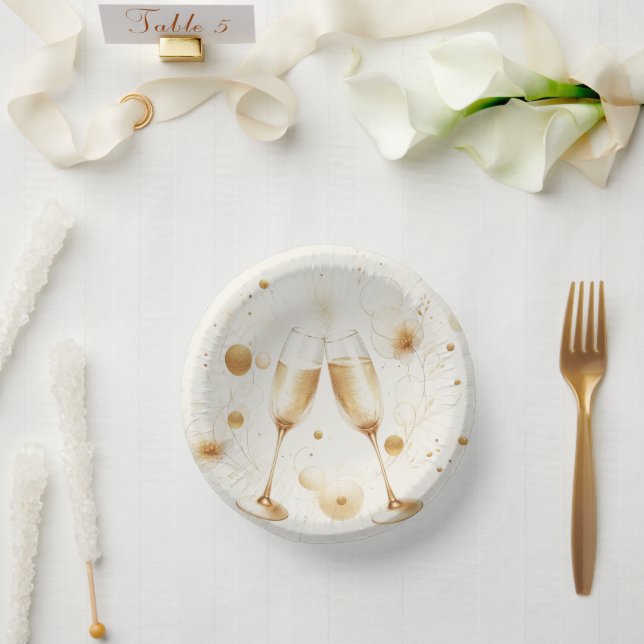 Golden Bubbles Paper Bowls (Wedding)