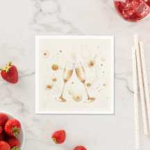 Golden Bubbles Paper Napkins