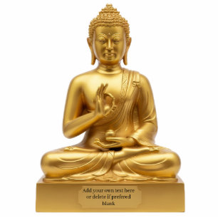 Golden Buddha 2D Statuette Flat Statue