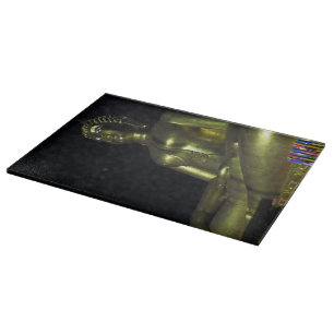 Golden Buddha at Night Cutting Board