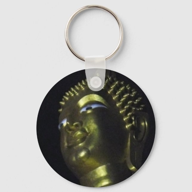 Golden Buddha at Night Keychain (Front)