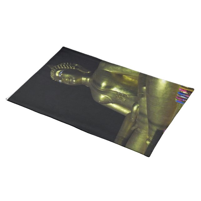 Golden Buddha at Night Placemat (On Table)
