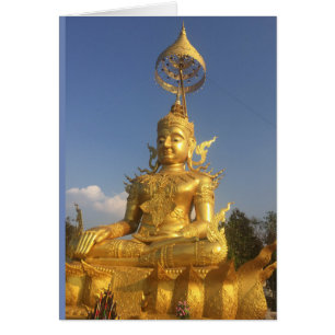Golden Buddha at Wat Doi Saket, Chiang Mai Cards