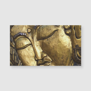 Golden Buddha Blessing Meditating Business Card