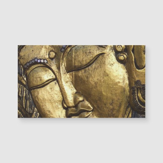 Golden Buddha Blessing Meditating Business Card (Front)