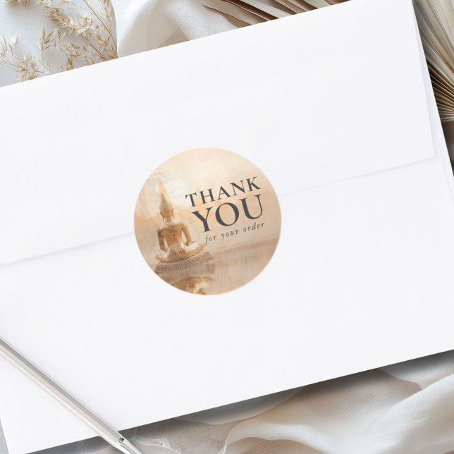 Golden Buddha Business Salon Classic Round Sticker (Golden Buddha Business Salon Classic Round Sticker)