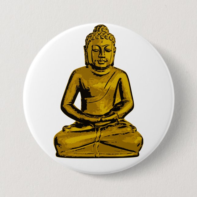 Golden Buddha Button (Front)