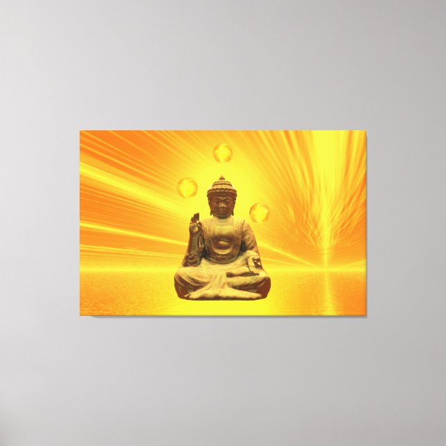 Golden Buddha Canvas Print (Front)