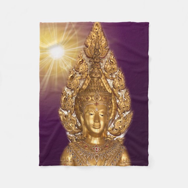 golden buddha fleece blanket (Front)