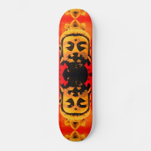Golden Buddha Head skateboard