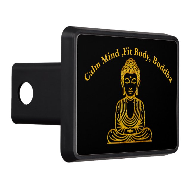 Golden Buddha in Peaceful Pose Hitch Cover (Right)