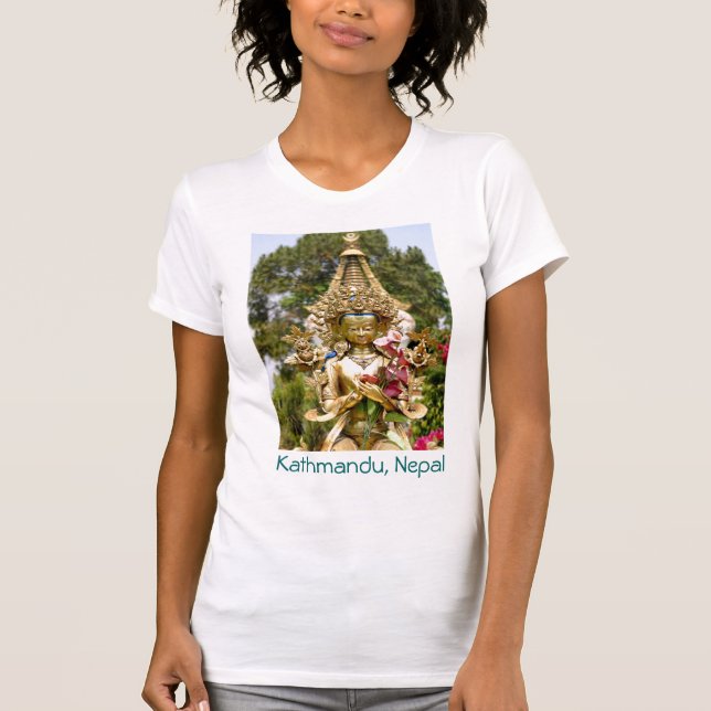 Golden Buddha Kathmandu Nepal T-Shirt (Front)