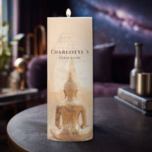 Golden Buddha Spirit Light Pillar Candle