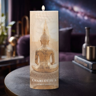 Golden Buddha Spirit Light Pillar Candle