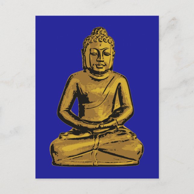 Golden Buddha Statue Postcard (Front)