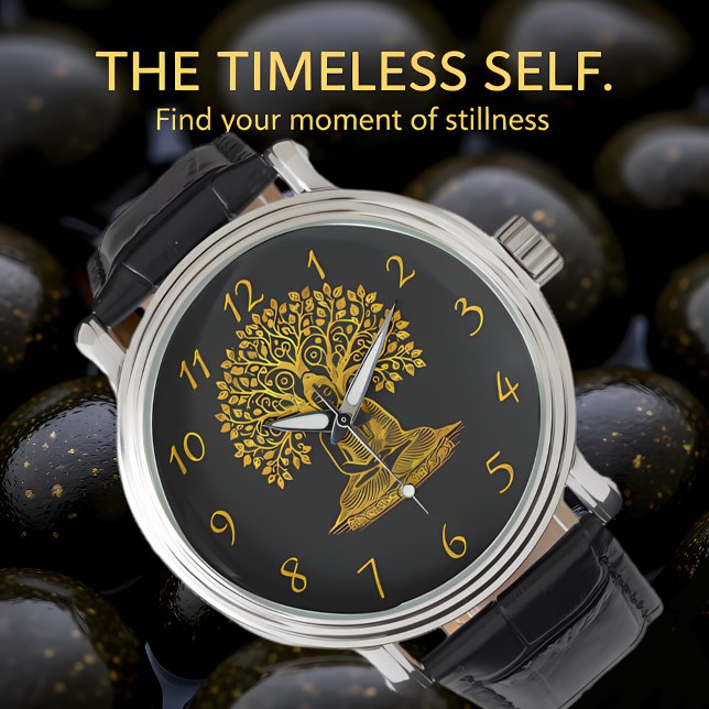 Golden Buddha Under a Tree in Peaceful Meditation Watch (Creator Uploaded)