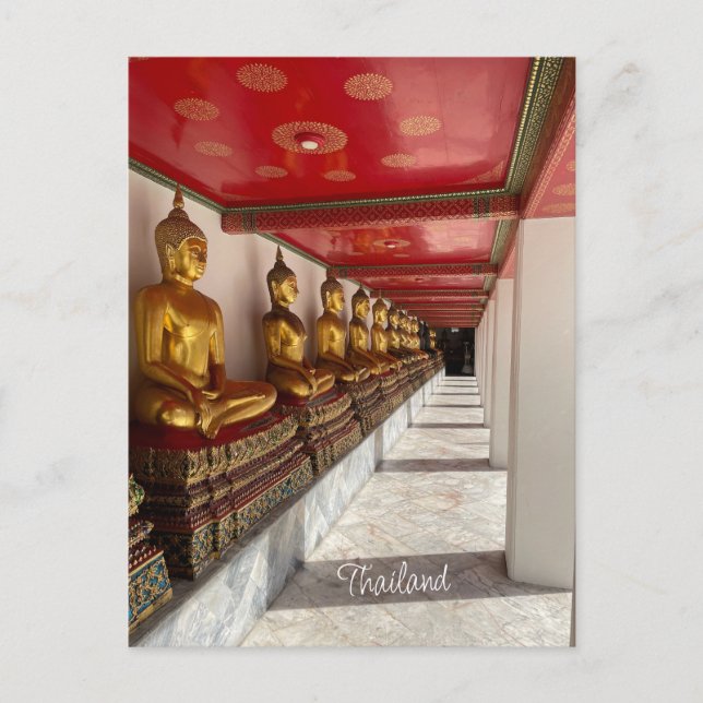 golden buddha wat pho thailand postcard (Front)