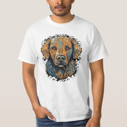 Golden Buddy AI _ Your Retro_Inspired Canine Compa T_Shirt