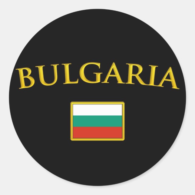 Golden Bulgaria Classic Round Sticker (Front)