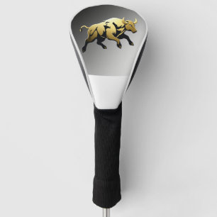 Golden Bull – Strength & Prosperity Emblem Golf Head Cover