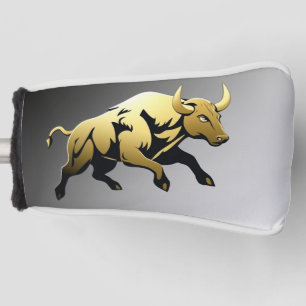 Golden Bull – Strength & Prosperity Emblem Golf Head Cover