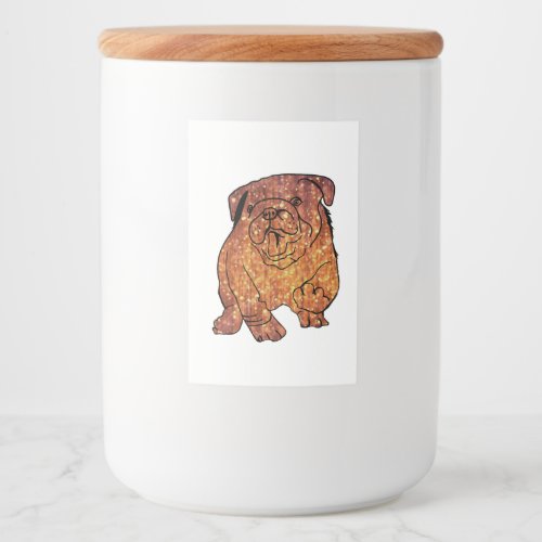 Golden Bulldog French Custom Food Container Label