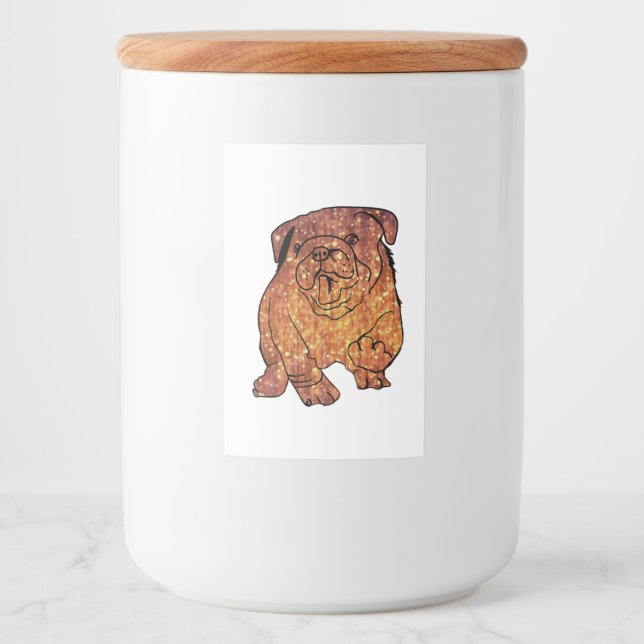 Golden Bulldog French Custom Food Container Label (Front)