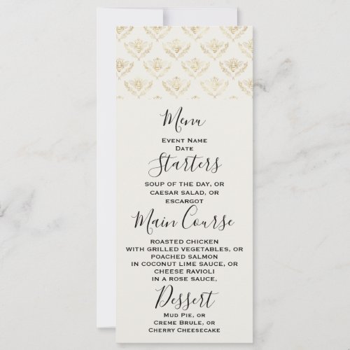 Golden Bumble Bee with a Crown Pattern Invitation