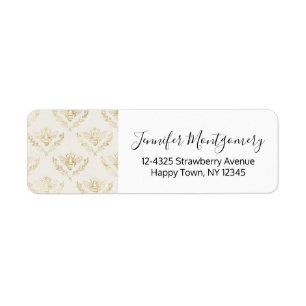 Golden Bumble Bee with a Crown Pattern Label