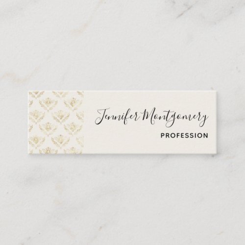 Golden Bumble Bee with a Crown Pattern Mini Business Card