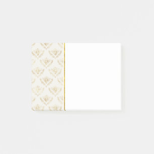 Golden Bumble Bee with a Crown Pattern Post-it Notes