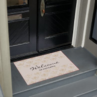 Golden Bumble Bee with a Crown Pattern Welcome Doormat