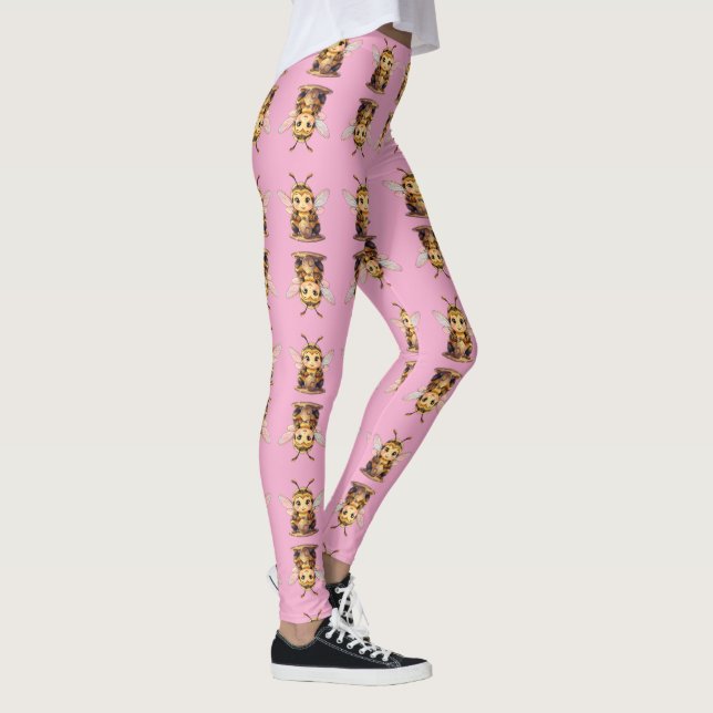 Golden Bumblebee in Bloom Dance.10 Leggings (Right)