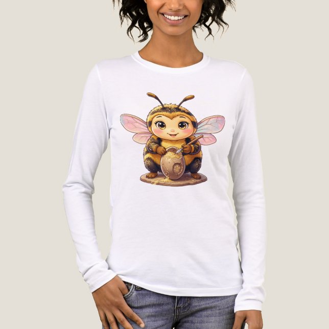 Golden Bumblebee in Bloom Dance.10 Tri-Blend Shirt (Front)