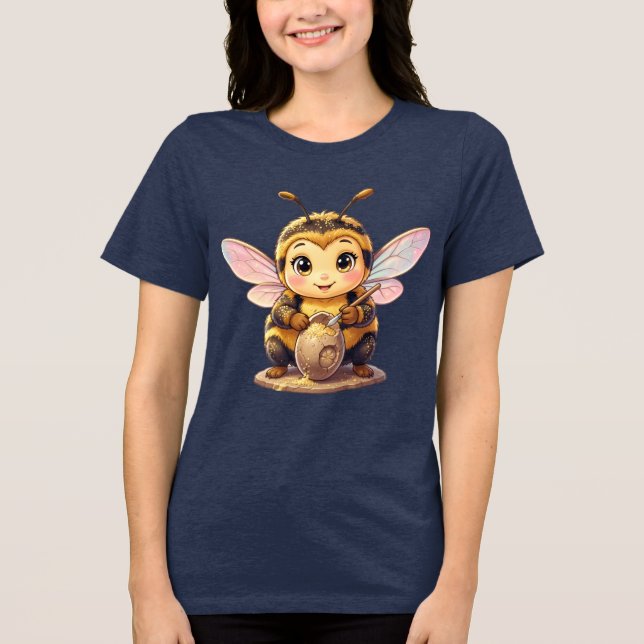 Golden Bumblebee in Bloom Dance.10 Tri-Blend Shirt (Front)