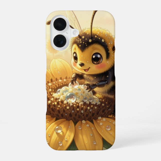 Golden Bumblebee in Bloom Dance.9 iPhone Case (Back)