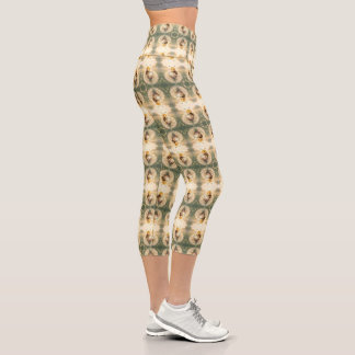 Golden Bumblebee in Flower Dance.9 Capri Leggings