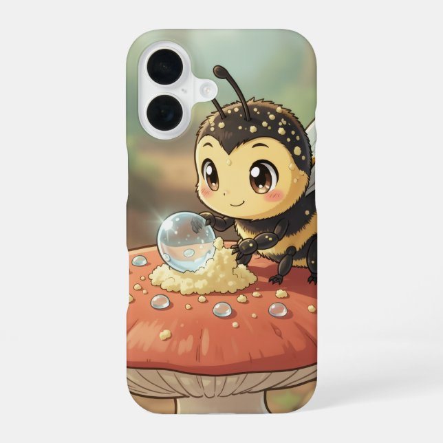 Golden Bumblebee in Flower Dance  iPhone Case (Back)