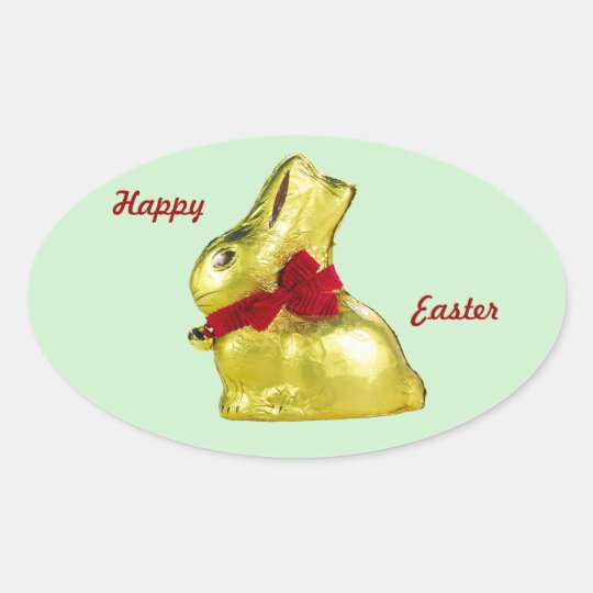 Golden Bunny Ocal Sticker