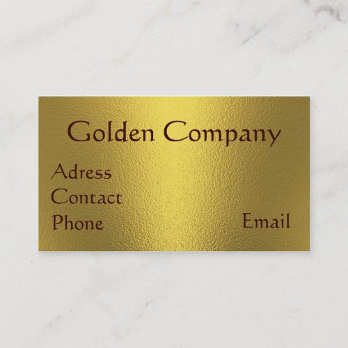 Golden Business Card