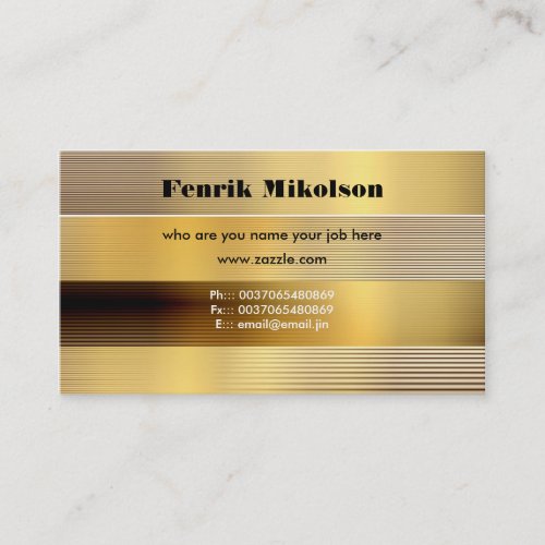 golden business card