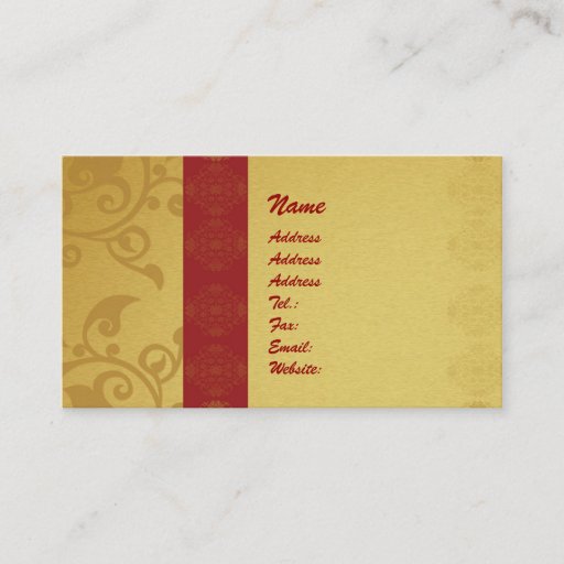 Customizable Golden business card 2 sided printed