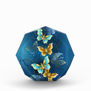 Golden butterflies acrylic award